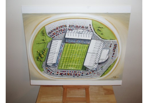 Kassam Stadium Fine Art Original Oil Painting - Oxford United FC